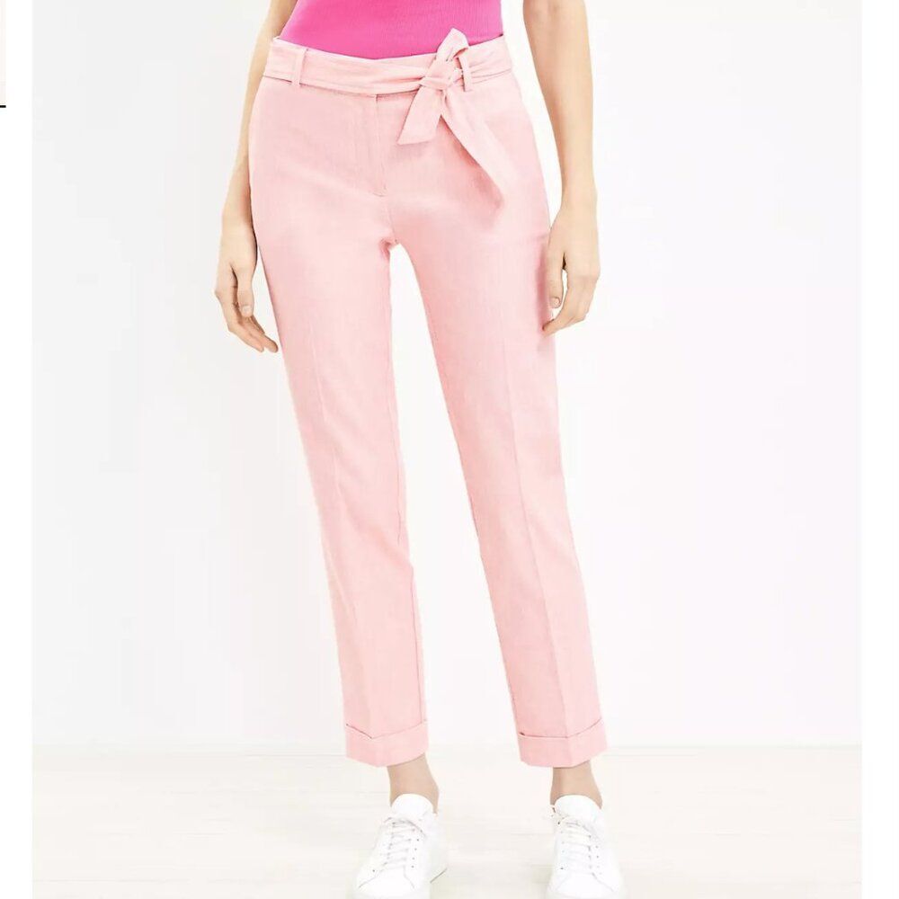 🌸✨Ann Taylor LOFT Devin Tie Waist Slim Pants in Twill – CURVY (NEW WITH TAG)✨🌸
